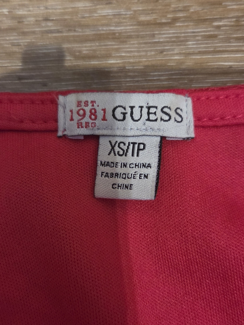 GUESS Est. 1981 Vibrant Red Lace Ruched Bodycon Dress – Size XS - Picture 7 of 7